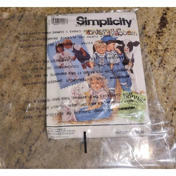 Simplicity 7251 Toddler Overalls Shortalls Jacket Sewing Pattern Size 1-4 Uncut - Picture 10 of 10